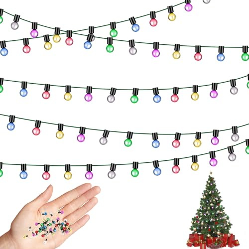 3 Stücke 100cm Wichtel Zubehör Weihnachten Puppenhaus Zubehör | Wichtel Lichterkette Miniatur für Weihnachtsdeko Puppenhaus Möbel Miniatur Deko, Miniatur Garten Weihnachten Deko Geschenk