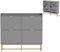UEV Schuhschrank mit 4 Klappen,100x24,2x91cm,Schuhkipper Schmal,Schuhkommode Flur Wohnzimmer Eingangsbereich,Schuhaufbewahrung mit Kippschutz,Trennwände verstellbar für Verschiedene Schuhtypen,grau