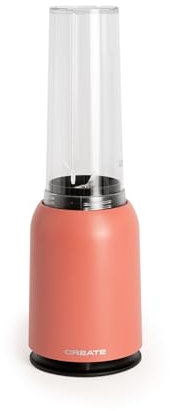 CREATE/MOI/Standmixer Terrakotta/Mixer für Smoothies und Milchshakes, 400ml Glas, BPA-frei, tragbar, Edelstahlklingen, 230W