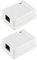 Sarini 2Pcs Network Junction Boxes Cat6 Single-Port Mount Box Desktop Information Network Junction Box Single-Port Shielded Networks Mounting Boxes