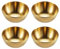 PCKOBEVER 4 Pcs Small Stainless Steel Sauce Dishes, Mini Dipping Bowls Dishes Condiment Sauce Cups, Seasoning Dishes Dip Bowls for Sushi Snacks Fruit Appetizer, Diameter 8cm, Depth 3cm (Gold)