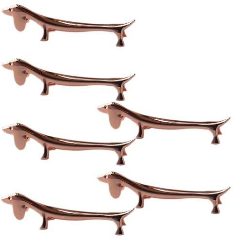 6pcs Repose-baguettes, Porte-baguettes Petit Chien, Repose-couteau Teckel, Support De Fourchette En Métal, Support De Cuillère, Ustensile De Cuisine, Outil De Table Pour Ranger Les Ustensiles