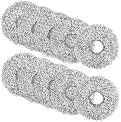 10PCS Chiffon de Nettoyage Rechange Serpillières pour Xiaomi X20+, X10+, pour Dreame L10s Pro Ultra Heat, X40 Ultra, L20 Ultra, L10 Ultra,L10s Ultra,Aspirateurs ECOVACS DEEBOT modèles X1 et T10 Turbo