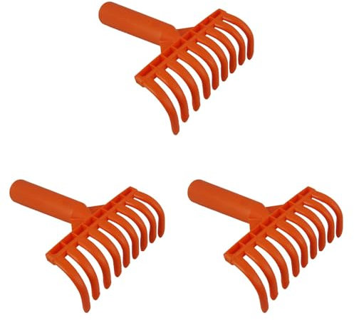 Tuesoa 3X Têtes de Râteau à Olives 9 Dents Râteau Multifonction en Plastique Pelle Râteau de Cueillette D'Olives Outils de Jardinage Diamètre Intérieur 2,5 cm