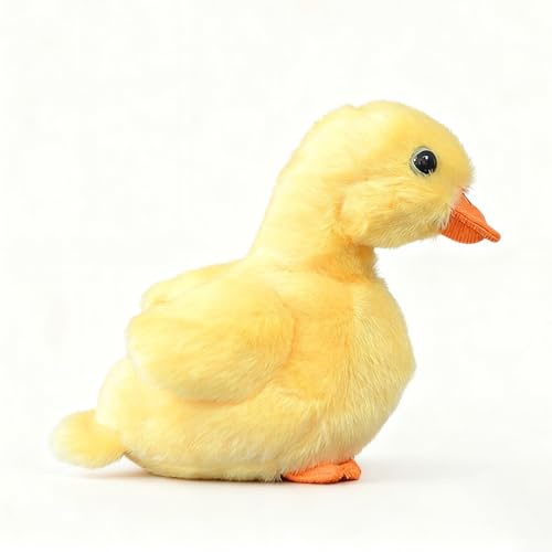 RLOMUTE Niedlicher Bauernhof Spielzeug - Klein Ente Plüschtier Stofftier Weiches Ente Kuscheliges für Gastgeschenke Begleiter Schlafzimmer Heimdekoration für Kinder Jungen Mädchen 5.5Zoll Gelb
