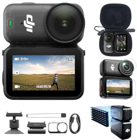 DJI Osmo Nano Standard Combo 128GB Mehrere Zubehörteile Bundle | 4K/60fps kleine Mini-Cam mit 1/1,3″ Sensor, 143° Weitwinkel-Video, 200 min Akku, überall anbringbar, wasserdicht POV-Kamera