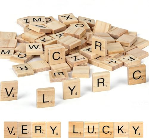 200 Stück Holzbuchstaben 20x1,8x5mm | Enthält A–Z Und Zahlen, Perfekt Für Scrabble, Lernspiele, Basteln, Wandkunst Und Geschenke – Für Kinder Und Erwachsene.