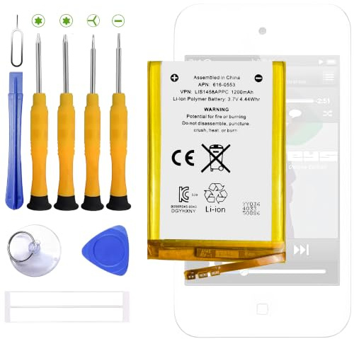 BOVDRO Batteria di ricambio compatibile con i-Pod Touch 4 (4a generazione), 616-0550, 616-0551 616-0552 616-0553, con strumento di riparazione incluso