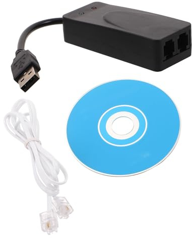 GETAJGHSD USB Fax Modem 56k Faxgerät Modem mit Dualen USB Anschlüssen Abs Material Plug and Play Funktion für Home Office und Desktop Arbeitsplätze