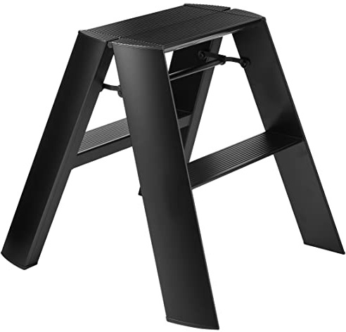 Hasegawa Ladders Lucano Tritthocker, breit 2, Schwarz