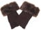 HugeStore Women Ladies Winter Warm Faux Fur Crochet Boot Cuff Socks Short Leg Warmers Coffee