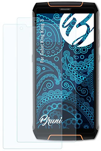 Bruni Schutzfolie kompatibel mit Cubot King Kong 3 Folie, glasklare Displayschutzfolie (2X)