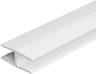Gedotec Stabilisator für Kleider-Schrank Möbel-Verbinder für Rückwand Schrankverbinder Befestigen | Schienen-Länge 1000 mm | Kunststoff weiß | 1 Stück - Rückwand-Verbindungsprofil für 4-5 mm