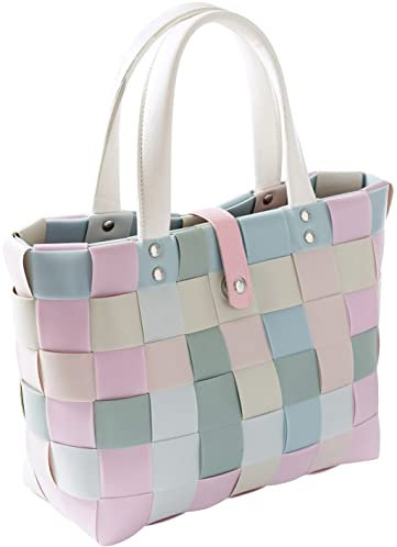 Kobolo Einkaufstasche Einkaufskorb geflochten Kunststoff Shopper CANDY SMALL