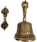 Tibetische, buddhistische Meditationsglocke und Dorje Set, Nepal Dharma Objekte Erleuchtungsglocke, handgefertigte Meditation Altar Ritual Yoga Vajra Glocke