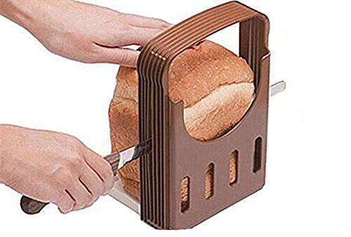 RetroFun Bread Slicer Foldable Loaf Cutter Adjustable Plastic Toast Slicer Machine Kitchen Baking Bread Loaf Cutter Tool for Homemade Bread