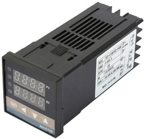 Digital PID Temperature Controller 0-400℃ with 25A SSR & 1m M6 K-Type Thermocouple AC 110-240V Industrial Thermostat Controller for Heating Systems