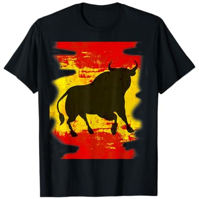 Drapeau de l'Espagne graphique de Bull El Matador, El Toro T-Shirt