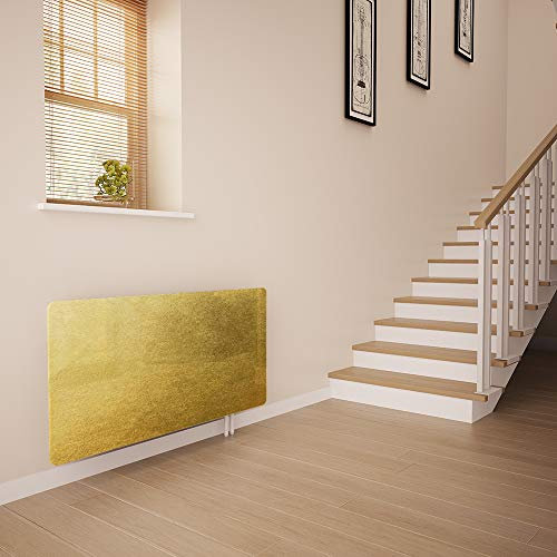 Glass Radiator Cover Printed - Gold Leaf - Made by Premier Range in 1420mm Wide x 640mm High