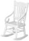 Miniature Dollhouse Rocking Chair, 1:12 Simulation Mini Furniture Exquisite Wooden Rocking Chair for Fairy Gardens Dollhouse Decoration Accessories (White)