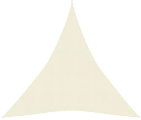 vidaXL Voile d'Ombrage Protection Voile Solaire Voile de Parasol Anti UV Jardin Patio Terrasse Balcon Extérieur 160 g/m² Crème 5x6x6 m PEHD