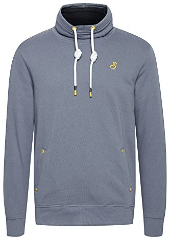 !Solid SDKaan Herren Sweatshirt Pullover Sweater mit Tube-Kragen Eingrifftaschen 100% Baumwolle Regular fit, Größe:XL, Farbe:China Blue (183918)