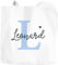 SpecialMe® Jutebeutel mit Name Buchstabe Monogramm Initiale personalisierte Geschenke Mädchen Jungen Jungen weiß 2 lange Henkel
