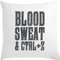 Blood Sweat and Ctrl Plus Z Weißes Kissen 40x40cm mit Füllung Weiß One Size