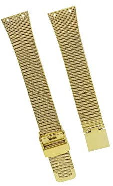 Ersatz-Uhrenarmband für Bering Unisex-Armbanduhr mit Schraube, schmales Armband, 18 mm-14 mm (18 mm), goldfarben
