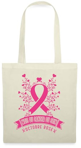 Spreadshirt Octobre Rose - Ruban Rose Contre Le Cancer Du Sein Tote Bag