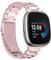 Chofit Armbänder kompatibel mit Fitbit Versa 4/Sense 2, Metall, Edelstahl, Ersatz-Armband für Sense 2/Versa 4, Edelstahl (Rosarot)