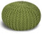 casamia Pouf Ø 55 o. 45 cm Strickhocker Sitzpouf Bodenkissen für Innen Indoor Größe ø 45 cm, Farbe grün