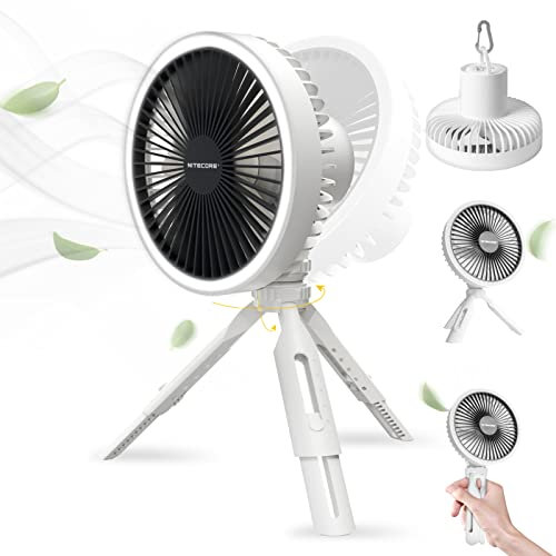 Nitecore Ventilator NEF10 mit Licht und Powerbank in 2 Farben, Farbe:Weiss