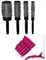 HF Profi-Rundbürsten-Set - Föhnbürsten (4 - incl. Shark-Clips pink)