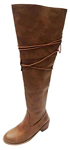 NOAGENJT stivali alti donna sopra il ginocchio stivali equitazione bambina 32 stivali moto racing stivali donna tacco stivali bianco nero ciabatte donna estive eleganti sandali con tacco B-Marrone 38