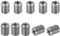 PATIKIL Inserti Filettati Adattatori Riduzione Dado, 10pz M8*1,25 Maschio a M5*0,8 Femmina Riparazione Inserto Dado Vite Inserto Filettato Autofilettante Acciaio Inossidabile 10mm