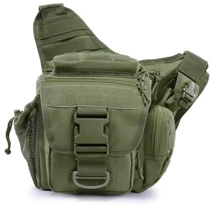 Tactical Messenger Range Pack,Wasserdicht Molle Cross Body Pack Gepolstert Military Schultertasche für Wandercamp