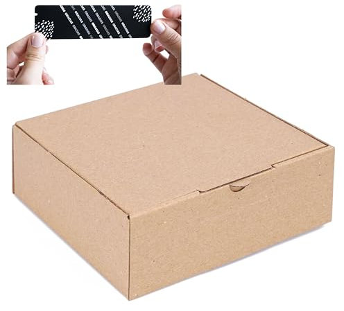 50 Uds Cajas de Cartón para Envíos Automontables Paquetes Kraft Ecommerce Postal Ropa Producto (15 x 15 x 6 cm)
