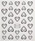 Colcolo Valentines Day Gifts Nail Art Stickers, Heart Love Nail Designs for Girlfriend, Black