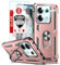 LeYi Cover per Redmi Note 13 Pro 5G (Non per 4G) Custodia con 2 x Vetro Temperato +2 x Protezione Fotocamera, Militare 360° Anello Supporto TPU Bumper Antiurto per Xiaomi Redmi Note13Pro 5G, Rosa