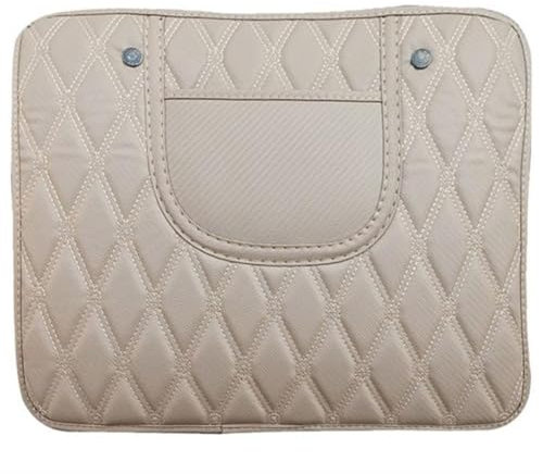 ZHSDMB 2 Stück Auto Rücksitz Anti Kick Pad für Bentley Bentayga, Wasserdicht Leder Rückenlehne Anti-Kick Pads Autositz RüCkenschutz Mit Taschen Sitzschutz Autositzschutz,Beige-M