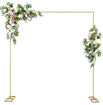 Support Arche De Mariage Rectangulaire 3 x 3 M Support De Colonne De Ballons en Métal pour Mariage Anniversaire Fête Cérémonie Anniversaire Jardin Baby Shower Décoration D'Intérieur Et d'Extérieur