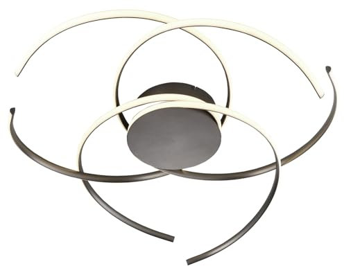 casa NOVA LED-Deckenleuchte - Ø 90 cm - Grau - Aluminium - Stahl - dimmbar