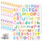 10 Blätter Bunte Buchstaben Sticker, Selbstklebende Zahlen Aufkleber, Vinyl Klebebuchstaben Wetterfest, Alphabet Aufkleber, Nummern Sticker für DIY Scrapbooking, Briefkästen, Tassen