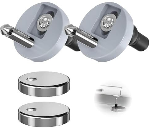 2 Pack Toilet Seat Hinges Fixings | Quick Release & Adjustable Replacement Hinges | Durable Universal Fittings for Top Fix Toilet Seats | Easy Installation