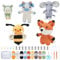 FREEBLOSS 5 Set Häkelset Häkeltiere Set Für Anfänger Mit Video Tutorials Häkel Starter Set Häkelgarn Und Häkelnadel Set Für Anfänger Strickset als Geschenk Häkel Elefant Biene Fuchs Ente