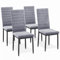 Bealife Esszimmerstuhl 4er-Set, Esszimmerstühle für Küche und Esszimmer, gepolsterte Samtstühle mit hoher Rückenlehne, modern (Hellgrauer Samt, 4er Set)