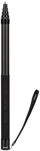 118/3.0m Extended Long Invisible Carbon Fiber Selfie Stick for Insta360 x5 x4 Insta 360 x5 x4 x3 x2 x one rs Cameras (Black)