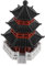 CLISPEED Miniatur Pagode Gartenstatue Als Asiatische Deko FüR Zen Garten Und Aquarium Dekoration 7 3X4 9X4 9Cm Lichtbraun Perfekt FüR Tisch Und BüRo