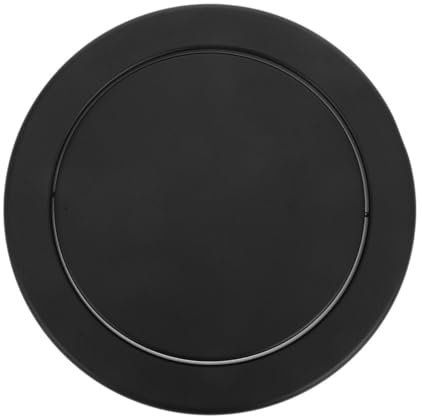 Mülleimer Schwingdeckel aus Edelstahl für Arbeitsplatte, Schwarz | Einbaumodell mit Schwenkklappe, Nahtlose Integration, für Küchen und Waschbecken, Schlicht Elegant
